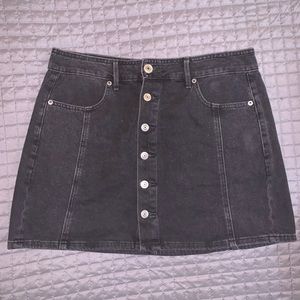 Black jean skirt